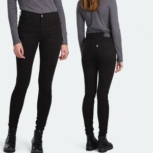 Levi’s 720 High Rise Super Skinny Jeans Black Stretch Denim Women’s 18W NWT